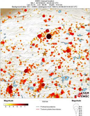 regional magnitude historical seismicity