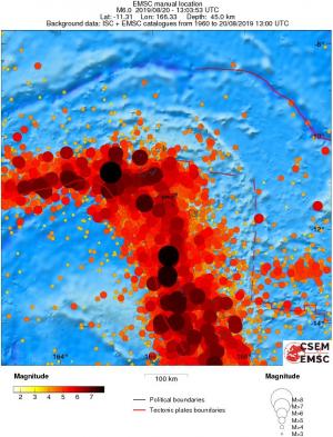 regional magnitude historical seismicity