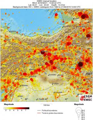 regional magnitude historical seismicity