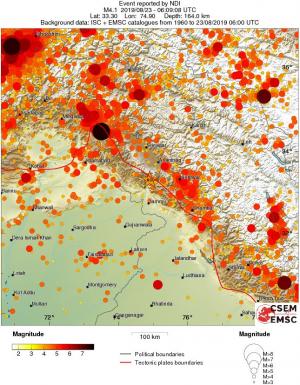 regional magnitude historical seismicity