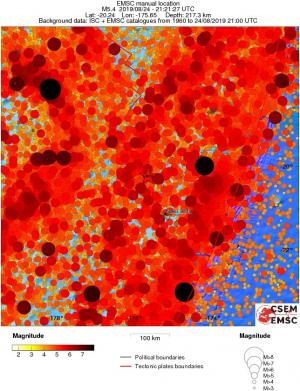 regional magnitude historical seismicity