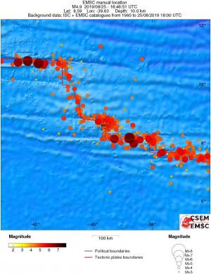 regional magnitude historical seismicity