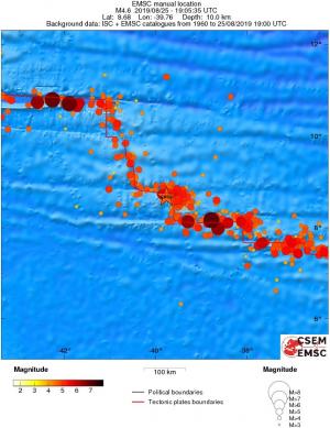 regional magnitude historical seismicity
