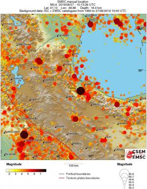 regional magnitude historical seismicity
