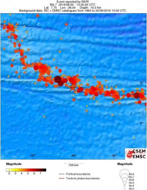 regional magnitude historical seismicity