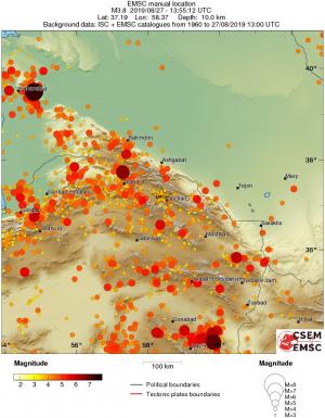 regional magnitude historical seismicity