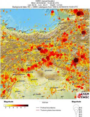 regional magnitude historical seismicity