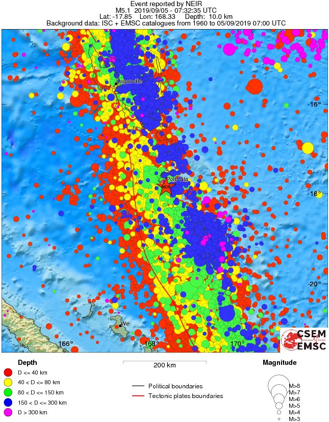 regional historical seismicity