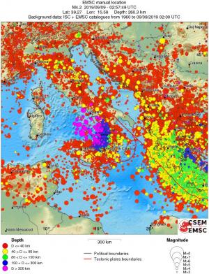 wide historical seismicity