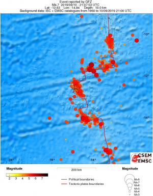 regional magnitude historical seismicity