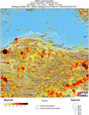 regional magnitude historical seismicity