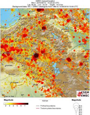 regional magnitude historical seismicity