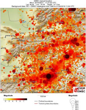 regional magnitude historical seismicity