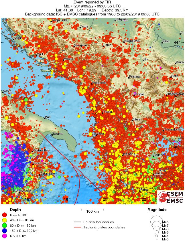 regional historical seismicity