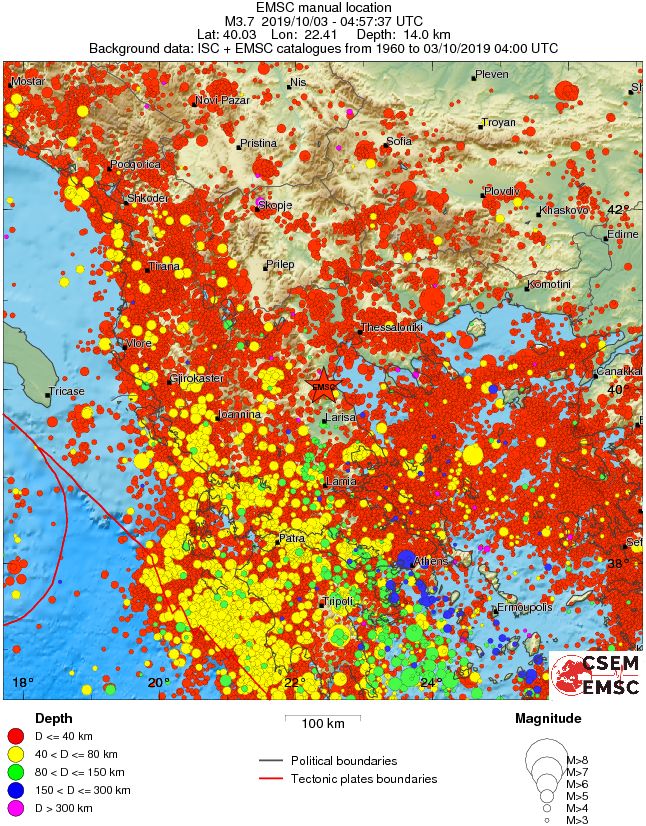 regional historical seismicity