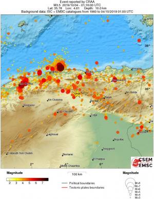 regional magnitude historical seismicity