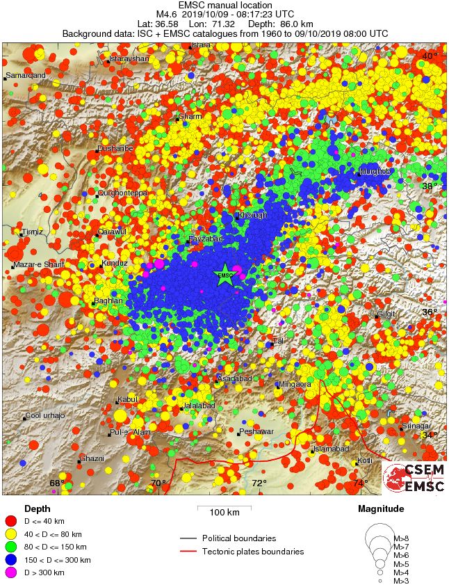regional historical seismicity