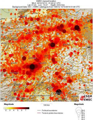 regional magnitude historical seismicity