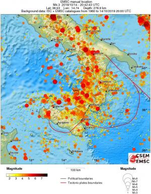 regional magnitude historical seismicity