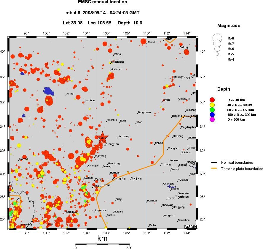 wide historical seismicity