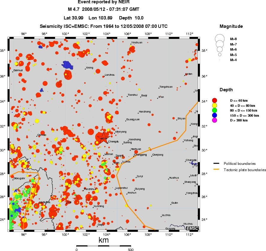 wide historical seismicity