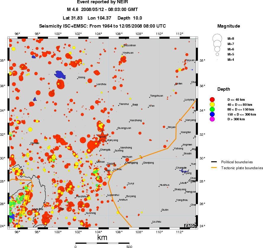 wide historical seismicity