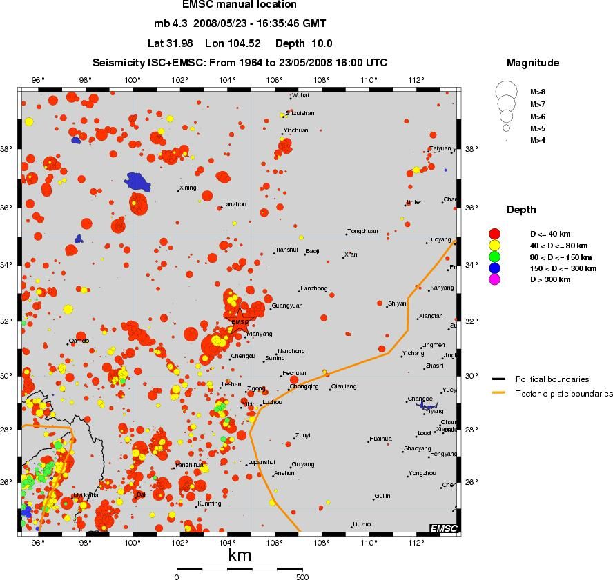wide historical seismicity