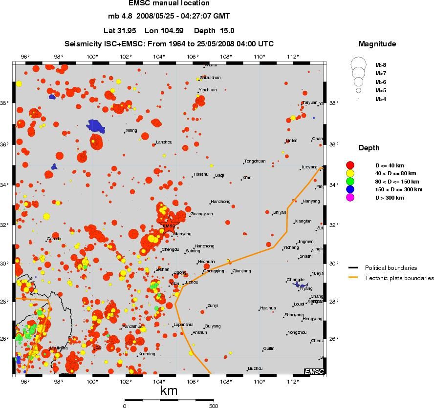 wide historical seismicity