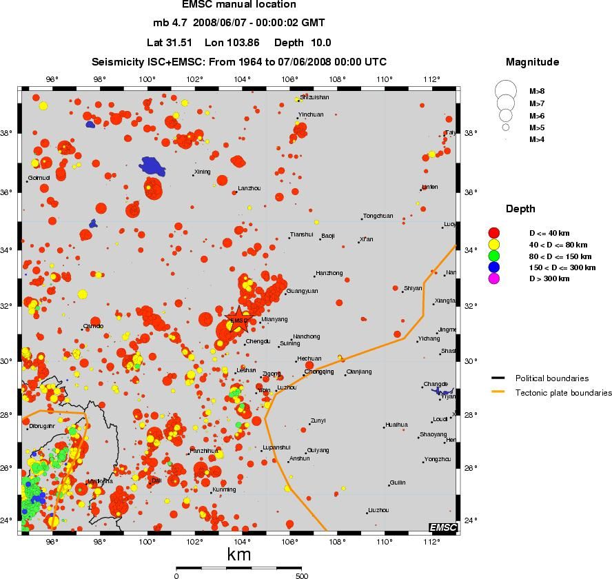 wide historical seismicity