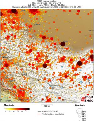 regional magnitude historical seismicity