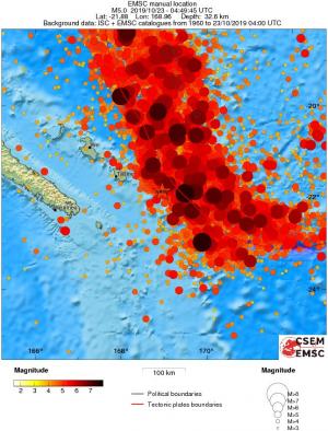 regional magnitude historical seismicity