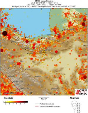 regional magnitude historical seismicity