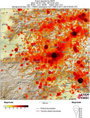 regional magnitude historical seismicity