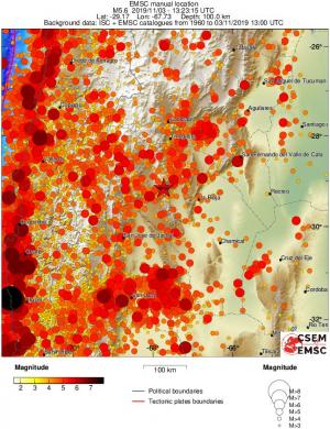 regional magnitude historical seismicity