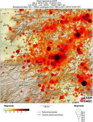 regional magnitude historical seismicity