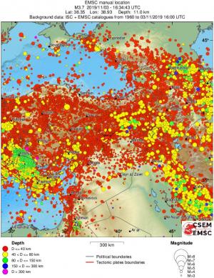 wide historical seismicity