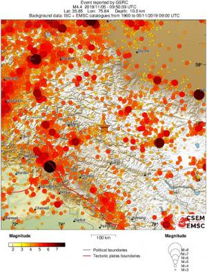 regional magnitude historical seismicity