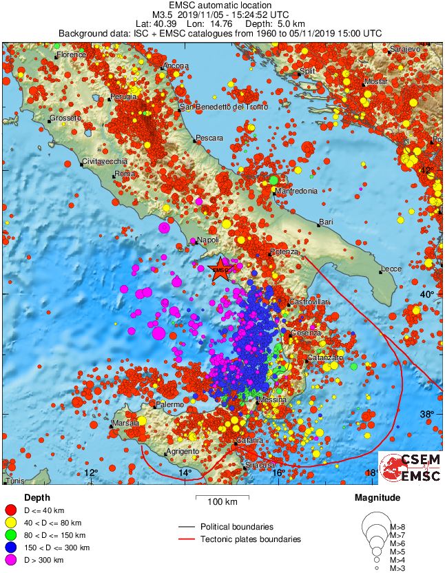 regional historical seismicity