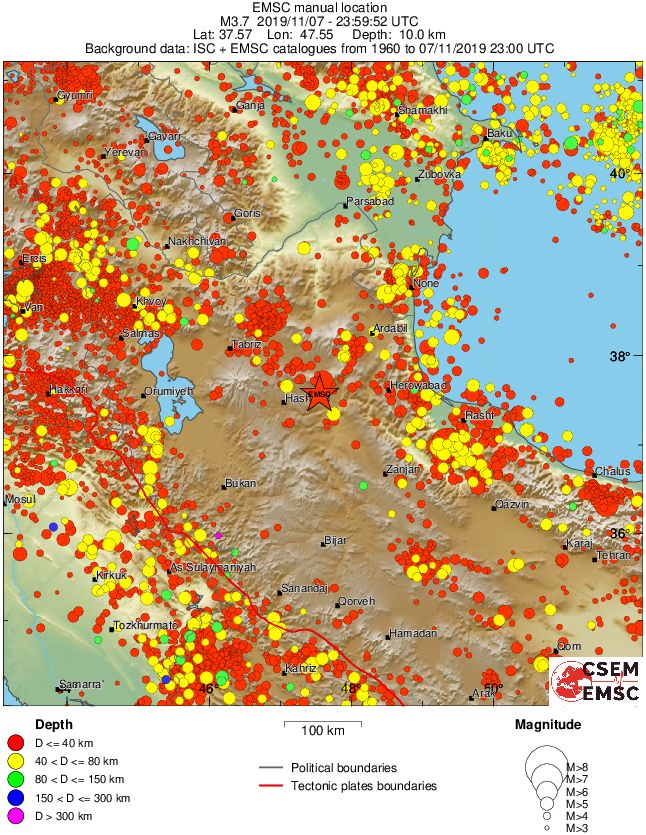 regional historical seismicity