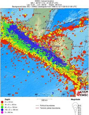 wide historical seismicity