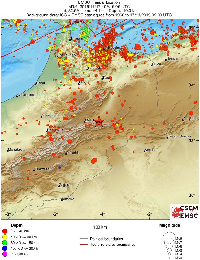 regional historical seismicity