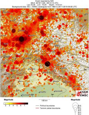 regional magnitude historical seismicity
