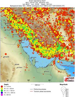 wide historical seismicity