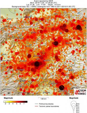regional magnitude historical seismicity