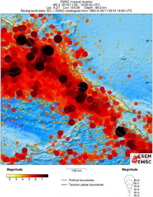 regional magnitude historical seismicity