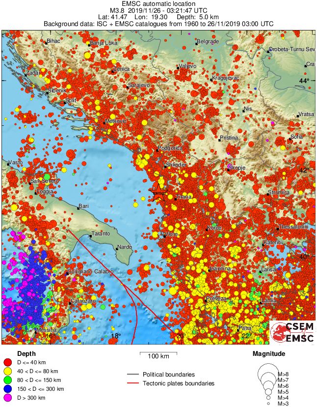 regional historical seismicity