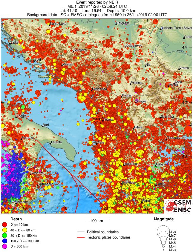 regional historical seismicity