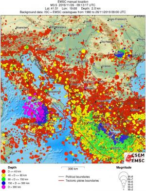 wide historical seismicity