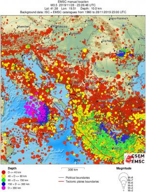 wide historical seismicity