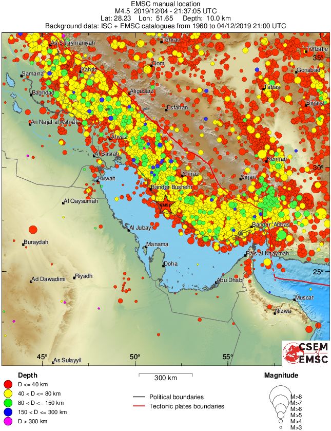 wide historical seismicity